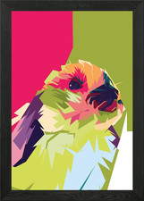 Buntes Pop Art Hase Portrait