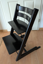 Stokke Tripp Trapp  Triptrap Hochstuhl Newborn fähig schwarz passend Baby Set