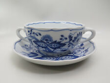 10222:Hutschenreuther Zwiebelmuster 2 teilges Suppen Tasse mit Untertasse Gedeck