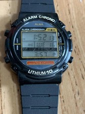 SEIKO ALBA W041-001A Digitaluhr Alarm Chrono 1984 Herren Gebraucht