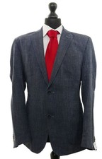 Wellington of Bilmore Herren Sakko Jackett 48 blau dunkelblau meliert 2-Knopf