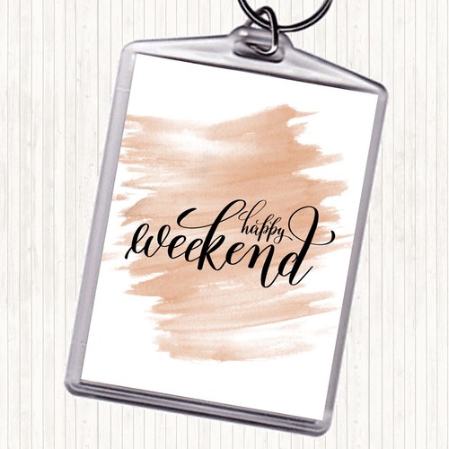 Aquarell happy weekend - happy, zitat