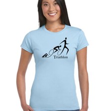 Triathlon Lockiges Damen T-Shirt Radfahren Laufen Schwimmen Sport Fahrrad Set