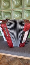 Weltmeister Serino de Luxe Akkordeon 96 Bässe , rot Top Zustand