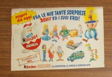 Seltene Werbung Ü-Ei Ferrero Kinder Sorpresa ASTERIX & OBELIX Italien 1991