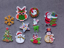 Knöpfe Motivknöpfe Holz Basteln Weihnachten