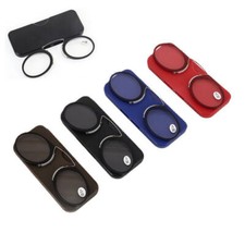 Unisex Klappbar Lesebrille Mini Nasen Clip Lesehilfe mit case +1.0 bis +3.0