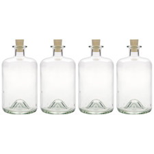 4x 700ml Glasflasche Klarglas