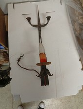 Antike Schmiedeiserne Lampe, 55 cm