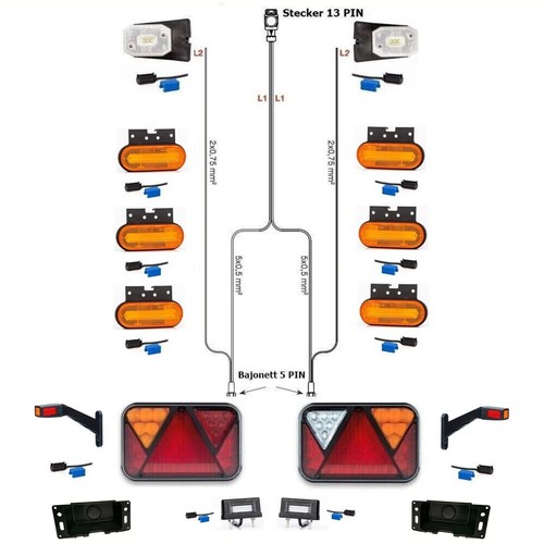 Led rückleuchten set - led,