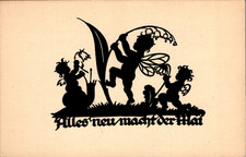 AK SCHERRENSCHNITTE ALLES NEU MACHT DER MAI UM 1920