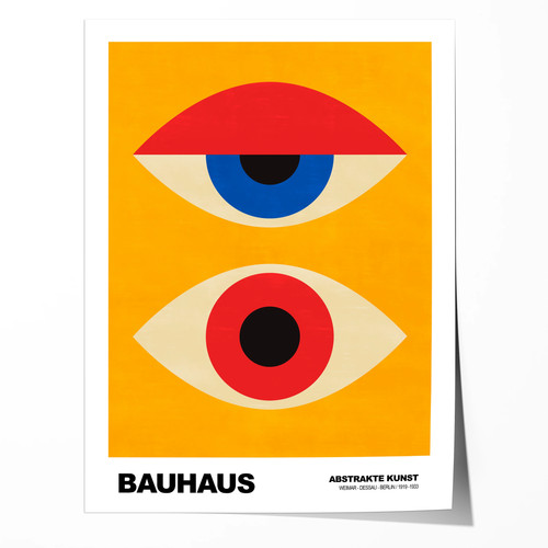 Poster bauhaus abstrakte augen - poster,