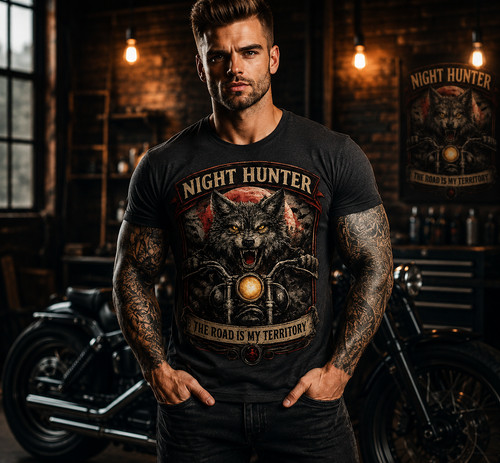Night hunter biker shirt - hunter, t-shirt