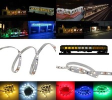 LED Beleuchtung RC Modellbahn H0 TT N Z 5cm bis 100cm Länge Licht Häuser Waggons