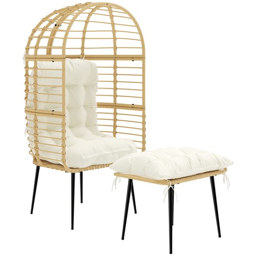 Gartensessel mit hocker - hocker, pe