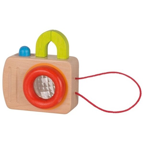 Kamera mit hupe aus holz - kamera,