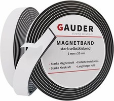 GAUDER Magnetband Schaumstoffkleber 3mmx20mm STARK extrem selbstklebend Streifen