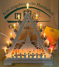 Schwibbogen Spitze Lichterspitze Lichterbogen Seiffener Kirche beleuchtet Taulin