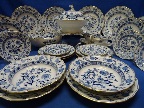 Meissen zwiebelmuster goldrand - meissen,