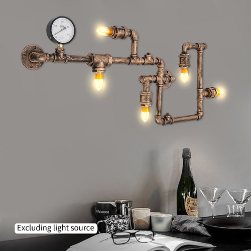 Retro wasserrohr wand - wand, lampe