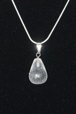 Silberkette mit Bergkristall Tropfen-Anhänger