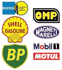 7x Shell Aufkleber Retro Vintage Oldtimer Rally Racing V8 KULT UK BP ÖL OMP #875