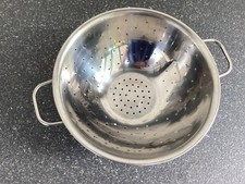 Abtropfsieb, Metallsieb, Küchensieb, Ø ca. 24 cm mit Griff 29,5 cm, Höhe 10 cm