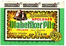 DDR Bieretikette Apoldaer