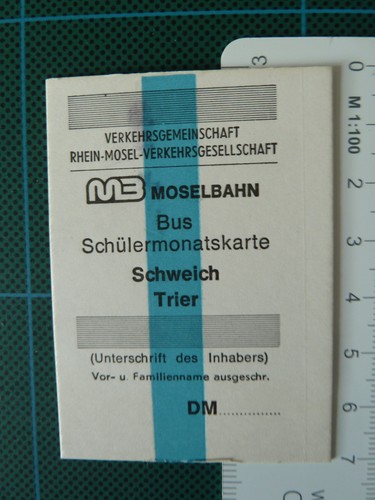 Stück fahrkarten moselbahn - 25,