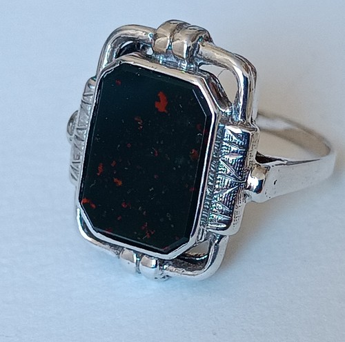 Ring silber art deco - silber,