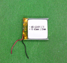3,7 Volt 420 mAh 632429 LiPo Akku  28 x 24 x 6 mm mit Schutzplatine