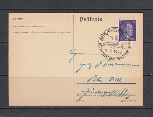 Deutsches reich postkarte sst - deutsches,