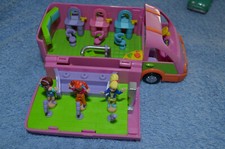 Vintage Polly Pocket Bluebird Disco Party Bus 3x Polly Figuren + Freunde 