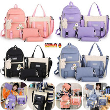 4er Set Kinder Mädchen Schulrucksack Schulranzen Schultasche Schule Rucksack DE