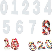 9 Stück Backform Zahlen,0-8 Zahlen DIY Backen Kuchen Schablonen Backform Zahlen 