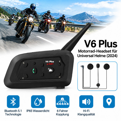 Plus intercom headset - v6, bt