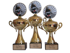 3 Feuerwehr-Henkelpokale mit Resin-Emblem und mit Ihrer Wunschgravur (HE)