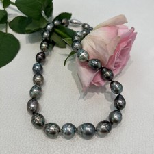 Collier Edle Tahiti Barock-Perlen Magnetschließe