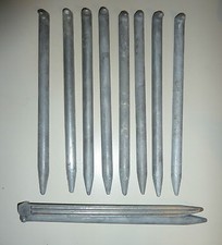 10x massive Bundeswehr- Heringe, a. Alu, Zeltheringe, Erdnägel L: 26cm, Hering