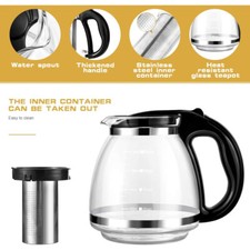 NEU Glasteekannen Teezubereitung Teekanne aus Glas Teezubereiter Teesieb 2,0 L