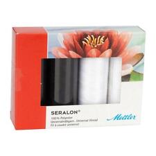 Mettler Nähgarn Set Seralon No.100 schwarz/weiß (4x 200 m) reißfest Nähmaschine