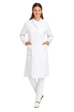 Leiber Damenmantel langarm 08/491 Kittel Mantel Pflege Druckknopf Arbeitskittel