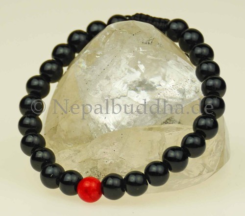 Armband schwarz onyx - schwarz, perlen
