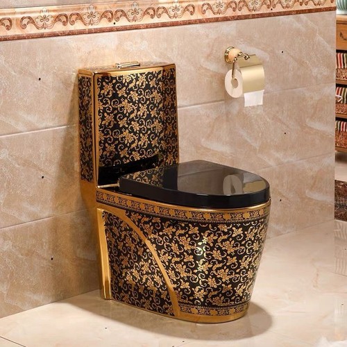 Toilette gold schwarz exklusiv - toilette,