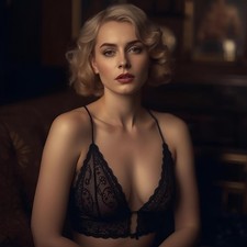 Dame Frau Model Vintage Retro