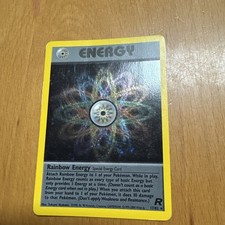 Rainbow Energy 17/82 Team Rocket Holo Rare Pokemon Card Played