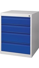 Quality Brand Schubladenschrank BK 600 H800xB600xT600mm grau/blau 4 Schubl. E...