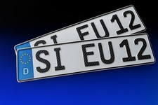 2 CARBON KFZ Kennzeichen |