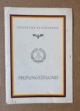 Prüfungszeugnis zum Kleinlokbediener DDR 1961 Deutsche Reichsbahn Cottbus