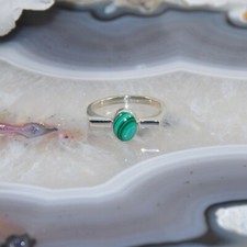 Malachit Ring, 925er Silber, Edelsteinring (23153), Edelsteinschmuck, Schmuck